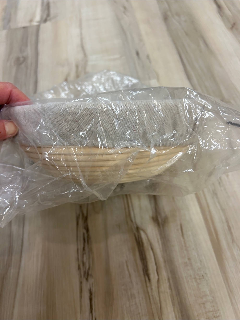 Natural Wicker Bread Proofing Basket with Linen Liner - Neutral